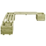 Vidaxl banc de jardin  jardinires bois de pin imprgn