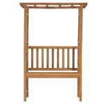 Vidaxl banc de jardin avec pergola 115 cm bois de teck solide