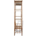 Vidaxl banc de jardin avec pergola 130 cm bambou