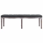 Vidaxl banc lin bois massif 150 x 40 x 48 cm gris clair Vidaxl banc lin bois massif 150 x 40 x 48 cm gris clair