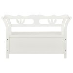 Vidaxl banc de rangement 126 cm blanc bois de pin solide Vidaxl banc de rangement 126 cm blanc bois de pin solide