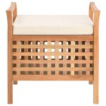 Vidaxl banc de rangement 49x48x49 cm bois de noyer massif
