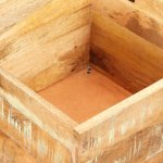Vidaxl banc de rangement bois massif recycl 40 x 40 x 45 cm