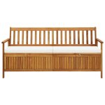 Vidaxl banc de rangement avec coussin 170 cm bois d'acacia solide