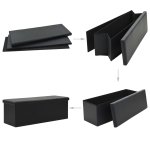 Vidaxl banc de rangement pliable similicuir 110 x 38 x 38 cm noir Vidaxl banc de rangement pliable similicuir 110 x 38 x 38 cm noir