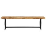 Vidaxl banc de salle  manger bois de manguier et fonte 160x45x45 cm