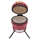 Vidaxl barbecue  fumoir kamado 2 - en - 1 cramique 56 cm rouge