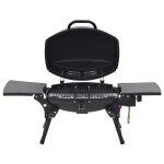 Vidaxl barbecue à gaz portatif avec zone de cuisson noir Vidaxl barbecue à gaz portatif avec zone de cuisson noir