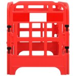 Vidaxl barri�res de circulation 4 pcs rouge 75x75x100 cm