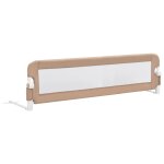 Vidaxl barrire de lit enfant taupe 150x42 cm polyester