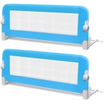 Vidaxl barrire de lit de scurit pour tout - petits 2pcs bleu 102x42cm