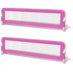 Vidaxl barrire de lit de scurit pour tout - petits 2pcs rose 150x42cm