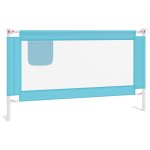 Vidaxl barrire de scurit de lit d'enfant bleu 140x25 cm tissu