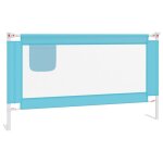 Vidaxl barrire de scurit de lit d'enfant bleu 150x25 cm tissu