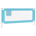 Vidaxl barrire de scurit de lit d'enfant bleu 180x25 cm tissu