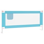 Vidaxl barrire de scurit de lit d'enfant bleu 200x25 cm tissu