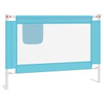 Vidaxl barrire de scurit de lit enfant bleu 90x25 cm tissu