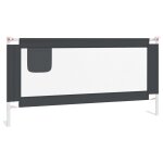 Vidaxl barrire de scurit de lit d'enfant gris fonc 180x25 cm tissu