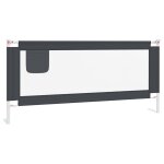 Vidaxl barrire de scurit de lit d'enfant gris fonc 200x25 cm tissu