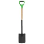 Vidaxl bche  creuser de jardin avec poigne en d acier et bois dur