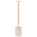 Vidaxl bche  creuser de jardin  poigne en t inox et bois de frne