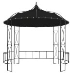 Vidaxl belvédère 300 x 290 cm anthracite rond Vidaxl belvédère 300 x 290 cm anthracite rond