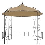 Vidaxl belvédère 300x290 cm taupe rond Vidaxl belvédère 300x290 cm taupe rond