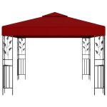 Vidaxl belvdre 3x3 m rouge bordeaux