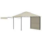 Vidaxl belvdre avec double toits tendus 3x3x2, 75 m crme 180 g / m