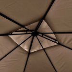 Vidaxl belvdre et double toits tentus 3x3x2, 75 m taupe 180g / m