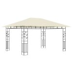 Vidaxl belvdre avec moustiquaire 4x3x2, 73 m crme 180 g / m