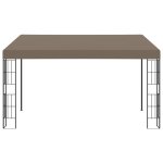 Vidaxl belvédère mural 4x3 m taupe tissu Vidaxl belvédère mural 4x3 m taupe tissu