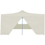Vidaxl belv�d�re pliable avec 4 parois 5x5 m cr�me