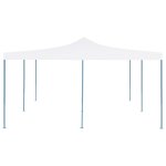 Vidaxl belv�d�re pliable 5x5 m blanc