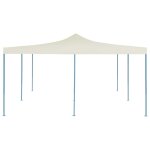 Vidaxl belv�d�re pliable 5x5 m cr�me