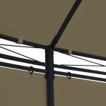 Vidaxl belvdre avec rideaux 520x349x255 cm taupe 180 g / m