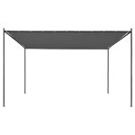Vidaxl belvdre avec toit inclin 400x400x264 cm anthracite 180 g / m