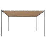 Vidaxl belvdre avec toit inclin 400x400x264 cm beige 180 g / m
