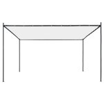 Vidaxl belvdre avec toit plat 4x4x2, 4 m blanc 180 g / m
