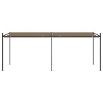Vidaxl belvdre avec toit rtractable 600x300x233 cm taupe