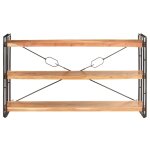 Vidaxl bibliothque  3 niveaux 140x30x80 cm bois d'acacia massif