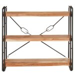 Vidaxl bibliothque  3 niveaux 90x30x80 cm bois d'acacia massif