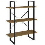 Vidaxl bibliothque  3 niveaux marron 80x30x105 cm bois de pin massif
