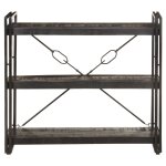 Vidaxl bibliothque  3 niveaux noir 90x30x80 cm bois de manguier