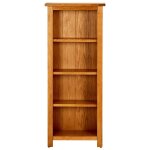 Vidaxl bibliothque  4 niveaux 45x22x110 cm bois de chne massif