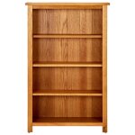 Vidaxl bibliothque  4 niveaux 70x22x110 cm bois de chne massif