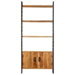 Vidaxl bibliothque  4 niveaux 80x30x180 cm bois d'acacia massif