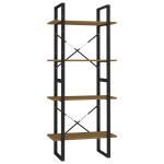 Vidaxl bibliothque  4 niveaux marron 60x30x140 cm bois de pin massif
