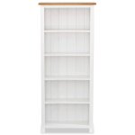 Vidaxl bibliothque  5 tagres 60x22, 5x140 cm bois de chne massif