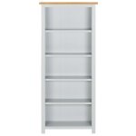 Vidaxl bibliothque  5 tagres 60x22, 5x140 cm bois de chne massif